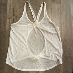 Victoria’s Secret White Crisscross Open Back Tank M
